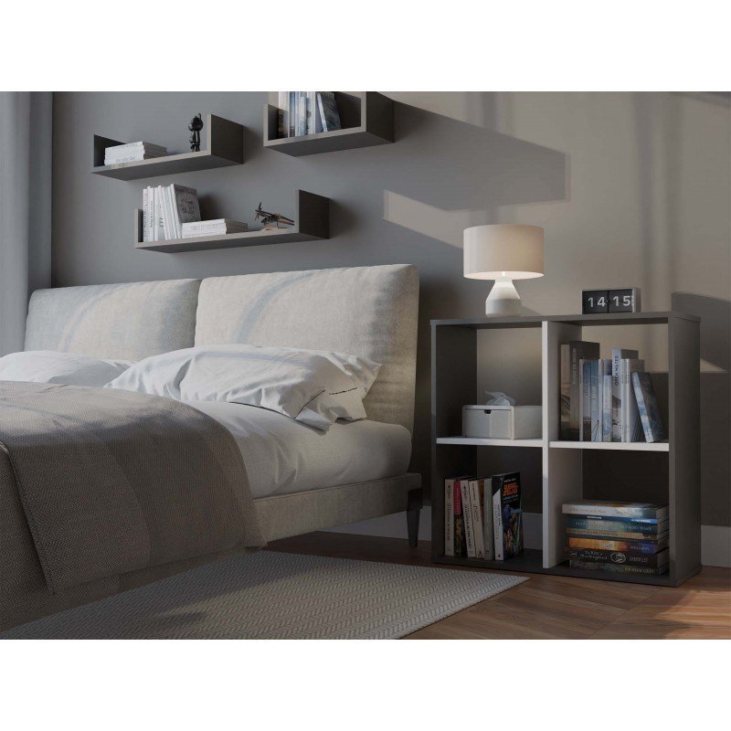 MALAX REOL 2X2 ANTRACIT/HVID #5