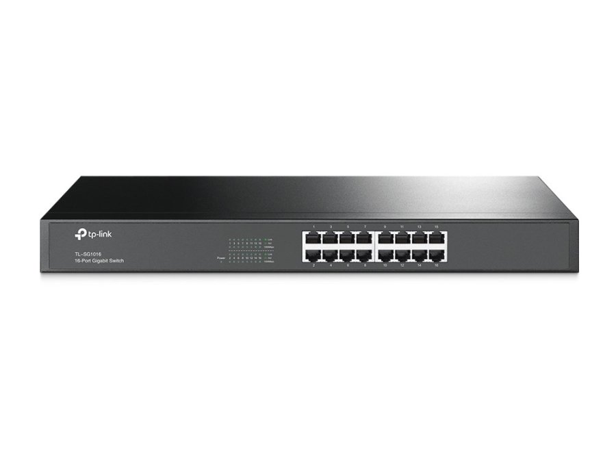 TP-Link TL-SG1016 netv�rksswitch Ikke administreret Gigabit Ethernet (10/100/1000) 1U Sort #1