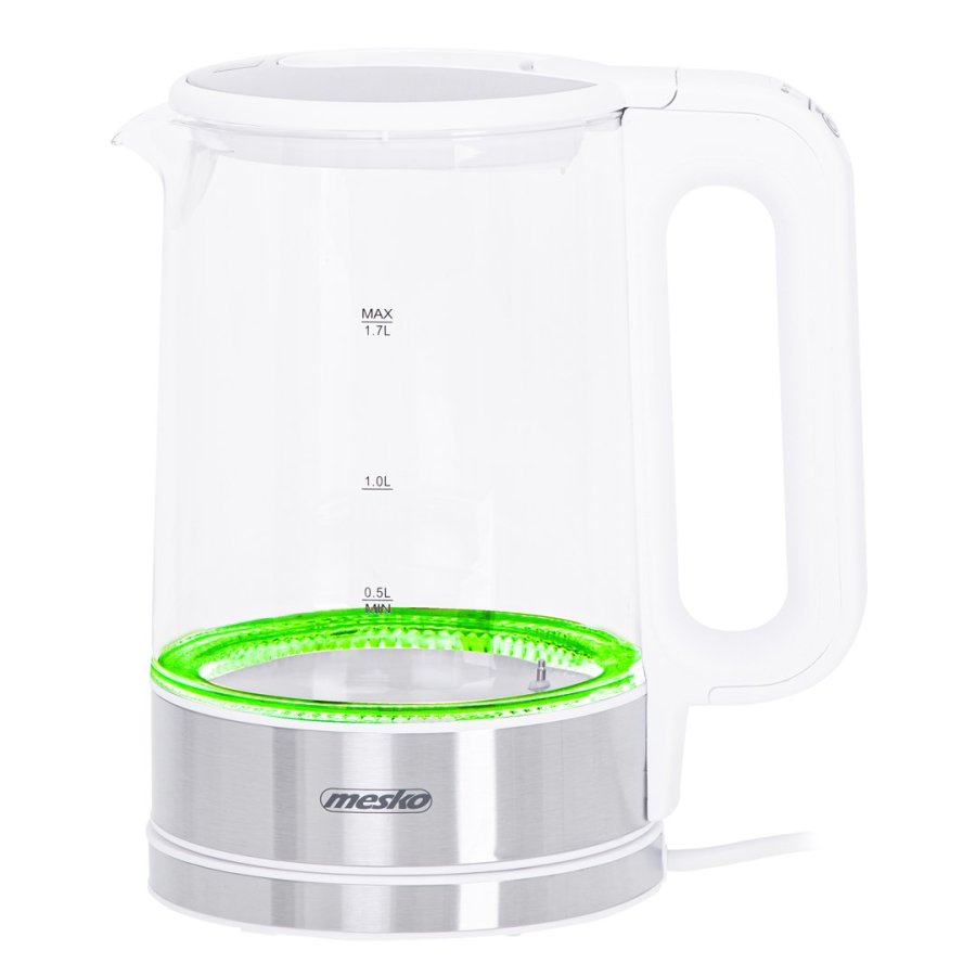 Mesko Home MS 1301W elkedel 1,7 L 2200 W Rustfrit stl, Transparent, Hvid #7