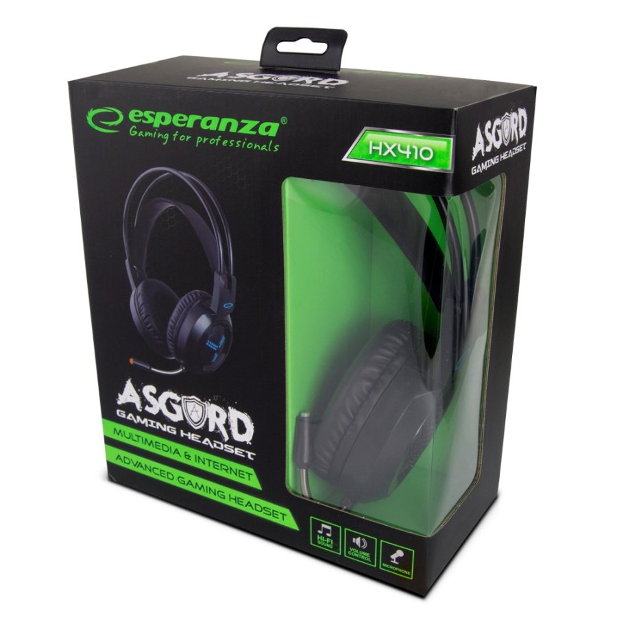 Esperanza EGH410 Headset Sort, Bl� #3
