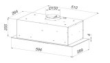 Skabsmonteret ventilationshtte MAAN Ares M 60 soft touch 570 m3/h, sort #7