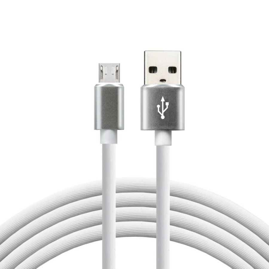 everActive USB-kabel 1m - hvidt, silikone, understtter hurtig opladning, 2,4A - CBS-1MW #2