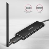 Axagon HUE-F7A 7x USB 3.2 Gen 1 ALU FLAT hub micro power IN 1m USB-A USB 3.2 Gen 1 (3.1 Gen 1) Type-A 5000 Mbit/s Sort #5