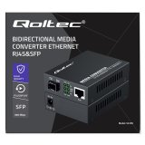 Qoltec 52295 Tovejs Ethernet-switch mediekonverter 1x RJ45 1x SFP| 1000 Mbps | 5V #11