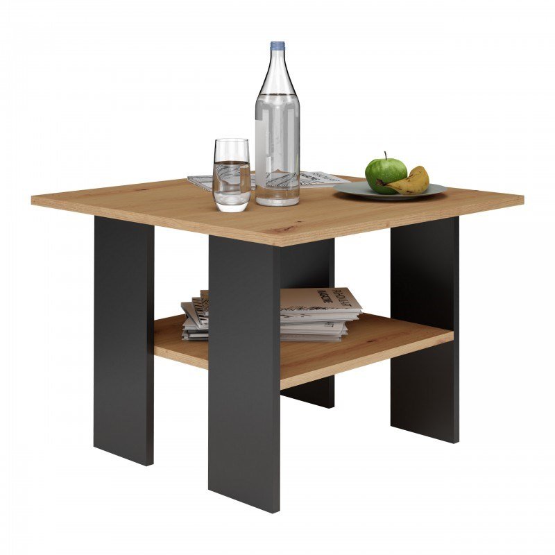 MODERNA Bord 60x60x45 cm Artisan Eg/Sort #2