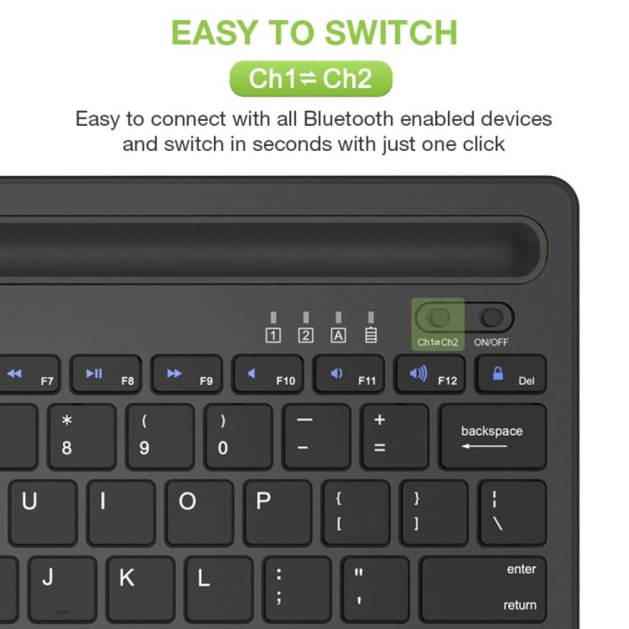Techly ICTBK102U tastatur Universel Bluetooth QWERTY Engelsk Sort #20