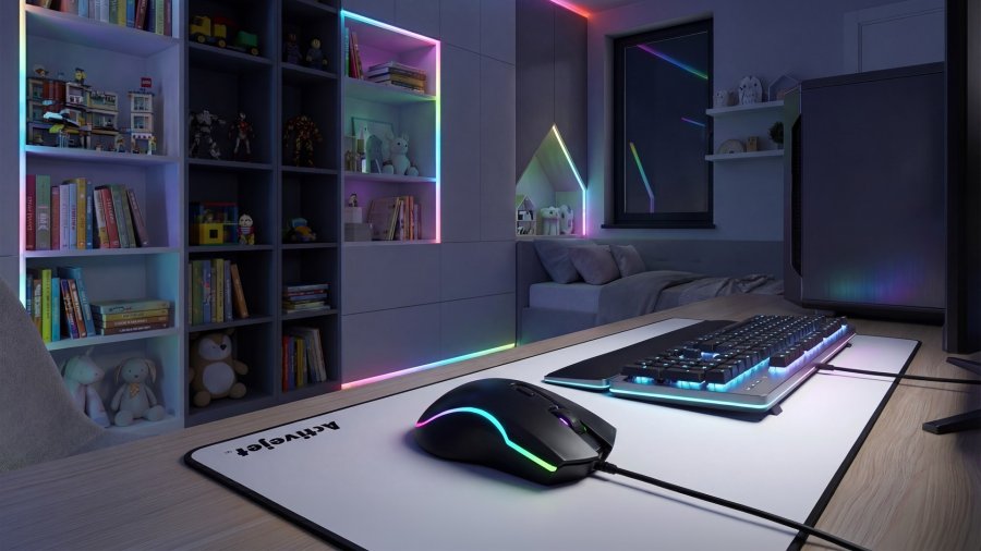 Kablet USB-mus med opvarmning Activejet AMY-W390 #11