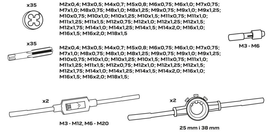 NEO tools 11-915 gevindv�rkt�j #1