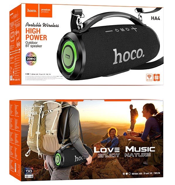 Brbare Bluetooth-hjttalere Hoco HA4 Surge Sort #5