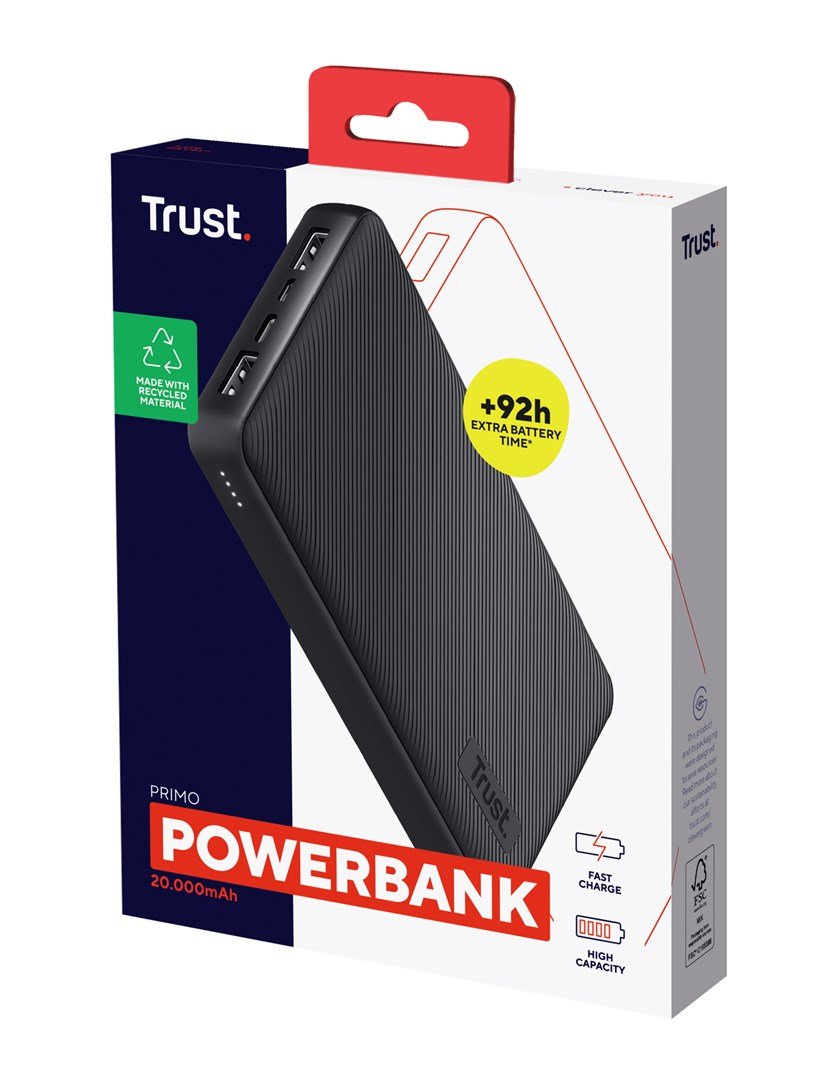 Trust Primo Lithium-Ion (Li-Ion) 20000 mAh Sort #16