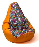 Puf GO GIFT Orange Oxford tejido antidesgarros 140 x 100 cm #1