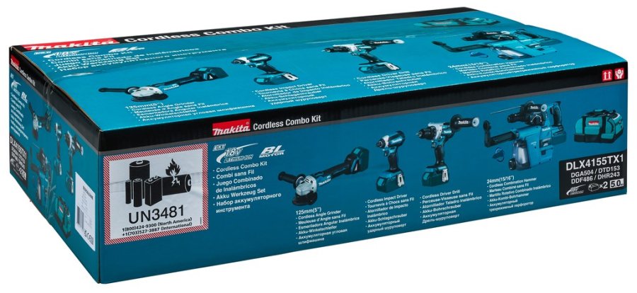 Makita DLX4155TX1 elvrktj kombinationsst Batteri #11