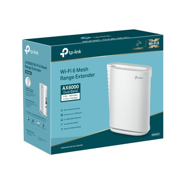 TP-Link RE900XD netvrk forlnger Netvrkssender Hvid 10, 100, 1000, 2500 Mbit/s #4