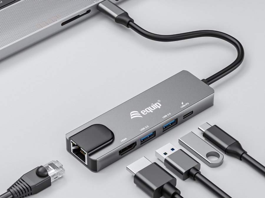 Equip 133489 dockingstation Ledningsf�rt USB 3.2 Gen 1 (3.1 Gen 1) Type-C Gr� #5