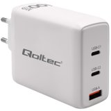 Qoltec 51826 GaN 100W oplader| 5-20V | 1,5-5A | 2 x USB-C PD | 1 x USB QC 3.0 #1