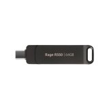 Flashdrive PATRIOT Rage R550 64GB 100 MB/S USB A+C Drejeligt design (PE64GR550DSAD) Sort #3