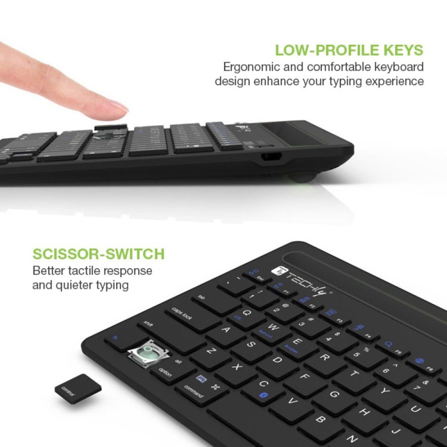 Techly ICTBK102U tastatur Universel Bluetooth QWERTY Engelsk Sort #16