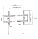 Gembird WM-90T-01 tv-beslag 2,29 m (90