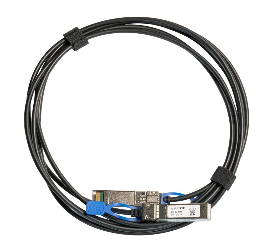 Mikrotik XS+DA0001 InfiniBand og fiberoptisk kabel 1 m SFP/SFP+/SFP28 Sort #1