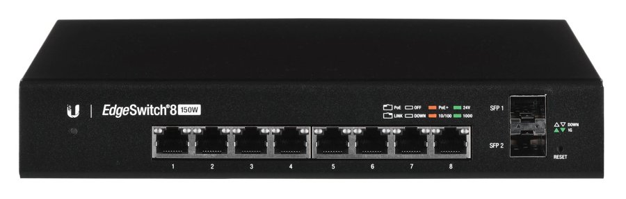 Ubiquiti EdgeSwitch 8 Administreret Gigabit Ethernet (10/100/1000) Strm over Ethernet (PoE) Sort #1