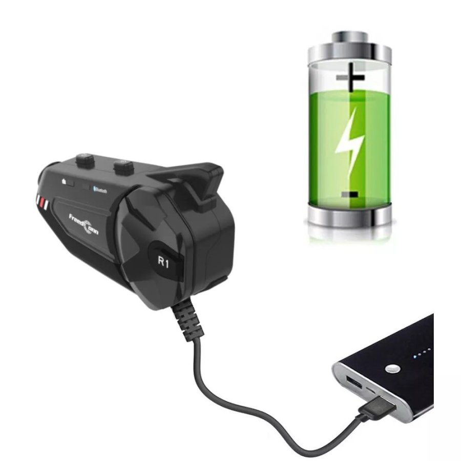 Intercom til motorcykler FREEDCONN R1 PLUS E Sort #4