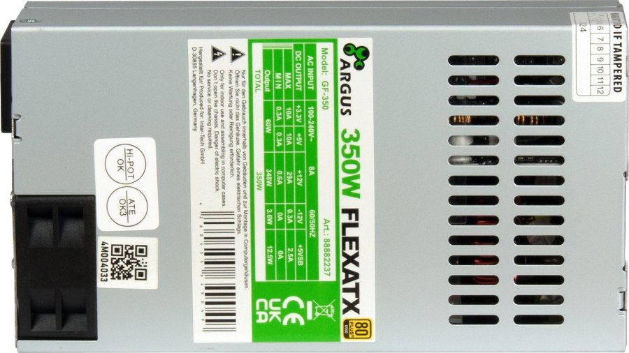 Inter-Tech GF-350 BULK enhed til str�mforsyning 350 W 20+4 pin ATX Flex ATX S�lv #3