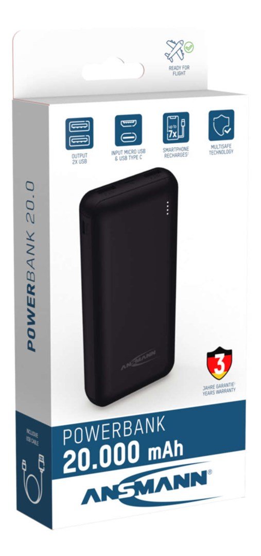 Ansmann PB212 Lithium polymer (LiPo) 20000 mAh Sort #11