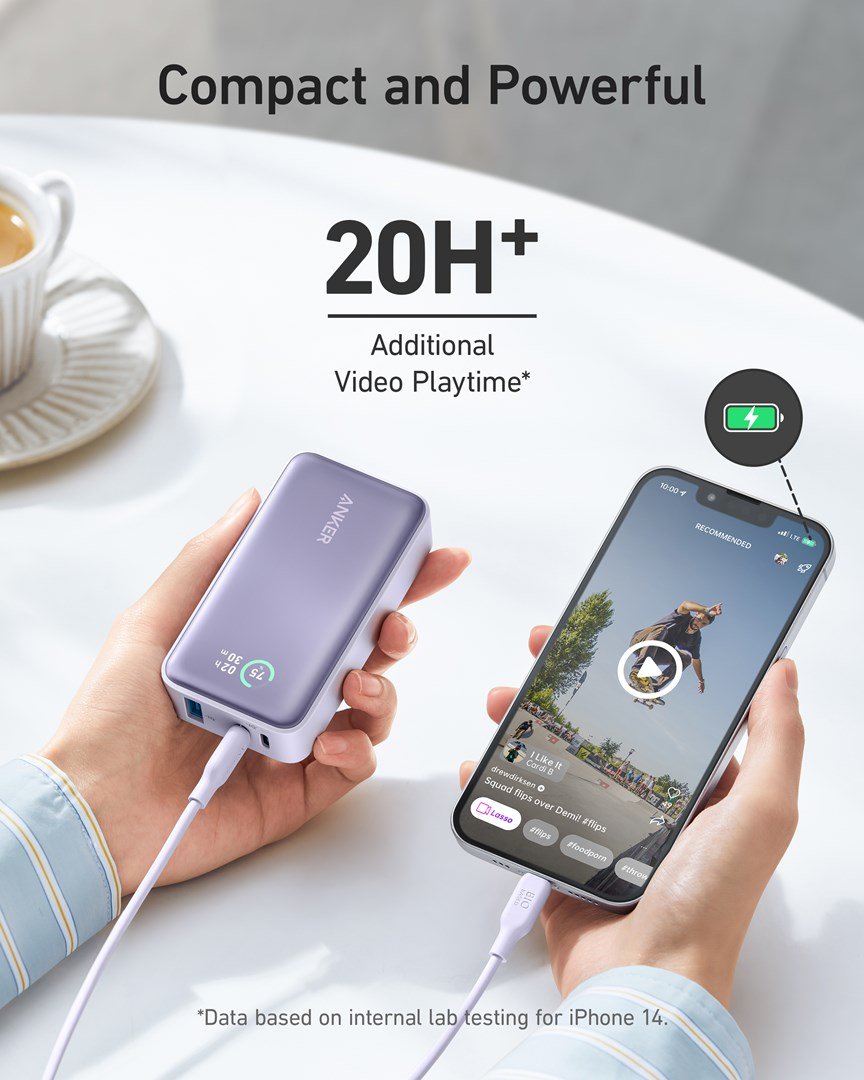 Anker 533 Power Bank (PowerCore 30W) Lithium 10000 mAh Sort #4