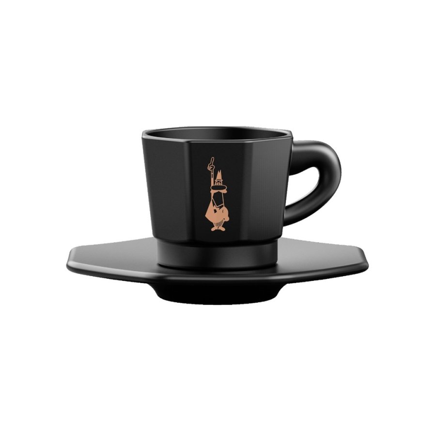 St med 4 kopper BIALETTI PERFETTO MOKA Porceln 4x 75 ml Sort #1