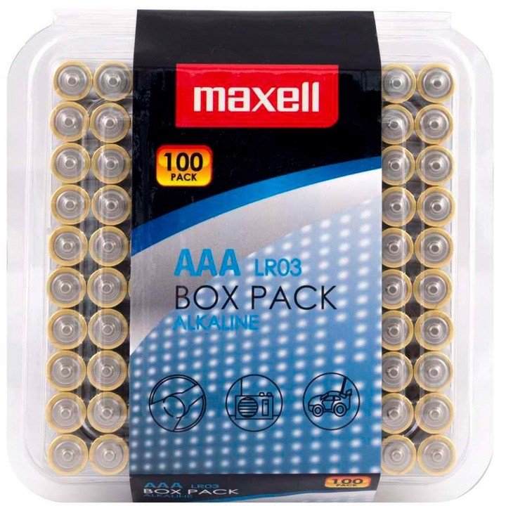 MAXELL Alkaline batteri LR03 AAA 1.5V 100 stk. #1