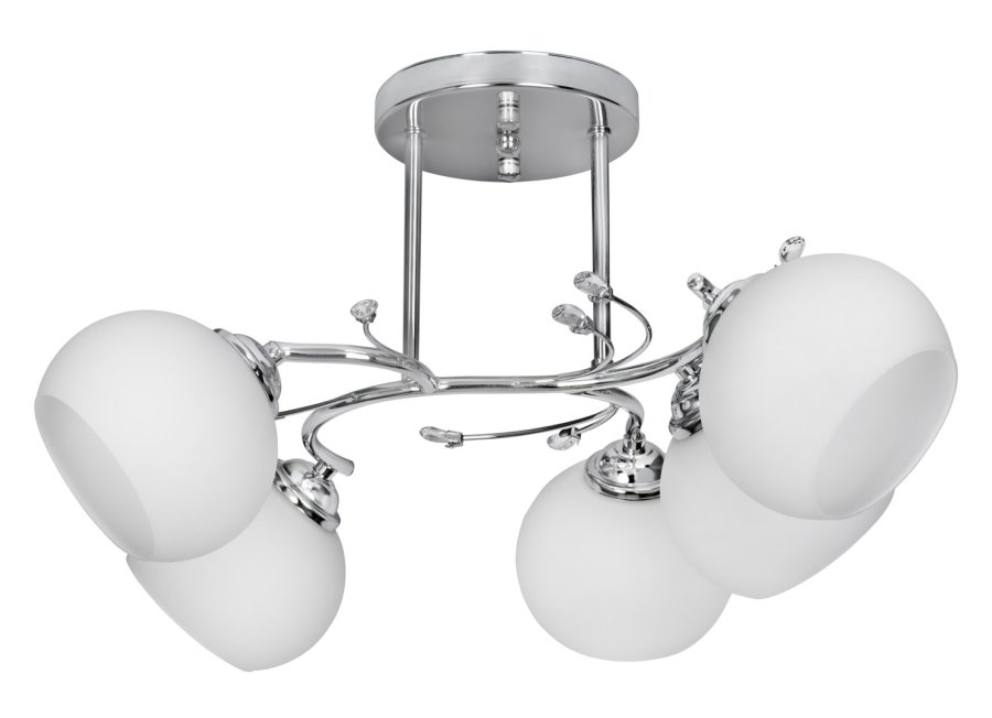 Klassisk lysekrone vedhng loftslampe Activejet IRMA nikkel 5xE27 til stuen #1
