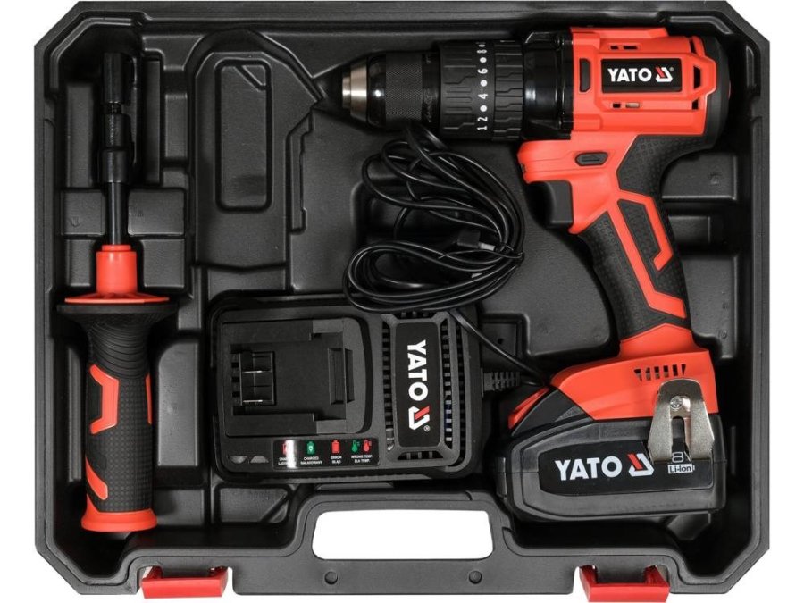 Yato YT-82790 bor 2100 rpm Nglefri 1,4 kg Sort, Rd #7