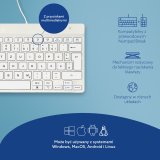 R-Go Tools Ergonomisch toetsenbord R-Go Compact Break, compact toetsenbord met pauzesoftware, QWERTZ (DE), bedraad, wit #12