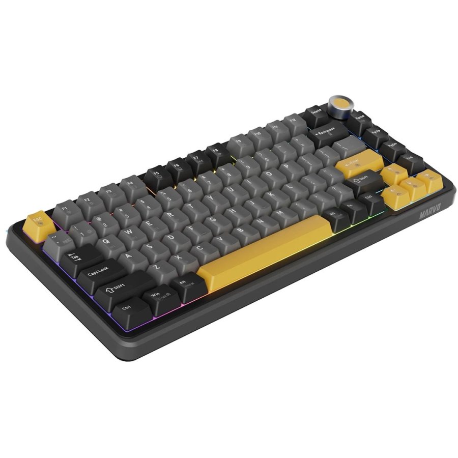 Marvo Titan 75 KG986W Wireless Mechanical Gaming Keyboard, Tri-Mode Connectivity, Wired, 2.4GHz & Bluetooth, Hot-Swappable Mechanical Switches, Vibrant RGB Backlighting, Full-Key Anti-Ghosting tastatur Spil QWERTY Engelsk Sort #3