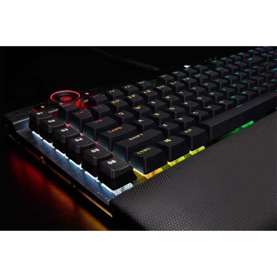 Corsair K100 RGB Optical-Mechanical Gaming tastatur Spil USB QWERTZ Tysk Sort #20