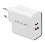 Qoltec 51715 Oplader | 63W | 5-20V | 1,5-3A | USB type C PD | USB QC 3.0 | hvid #2