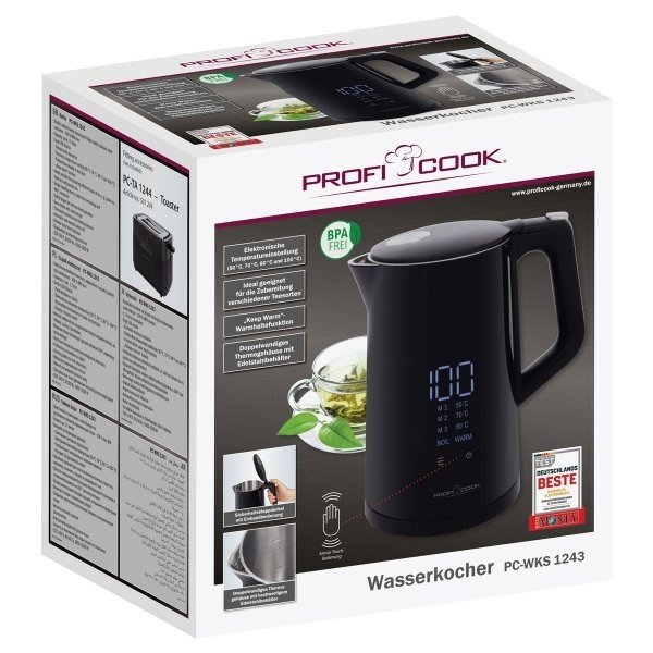 ProfiCook PC-WKS 1243 elkedel 1,7 L 2200 W Sort #15