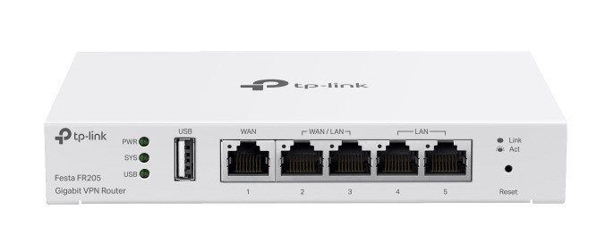 TP-Link Festa FR205 kabelforbundet router 10 Gigabit Ethernet, 100 Gigabit Ethernet, Gigabit Ethernet Hvid #1