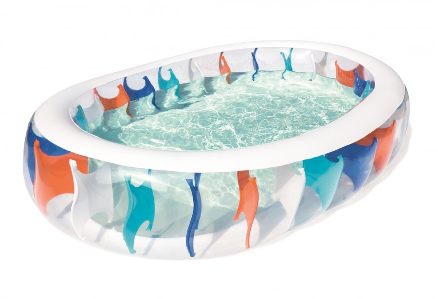 Bestway 54066 swimmingpool til over jorden Oppustelig pool Oval 542 L Flerfarvet #5