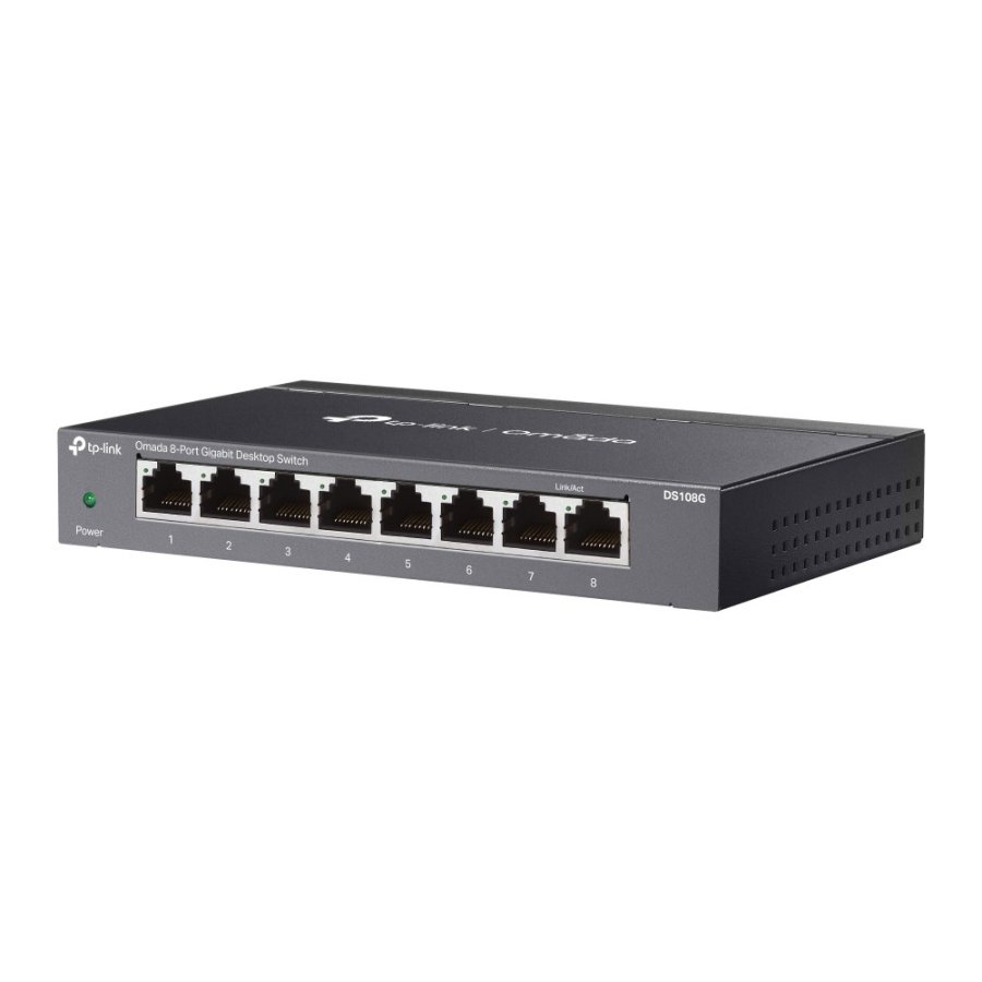 TP-Link Omada DS108G netv�rksswitch Ikke administreret Gigabit Ethernet (10/100/1000) Sort #3