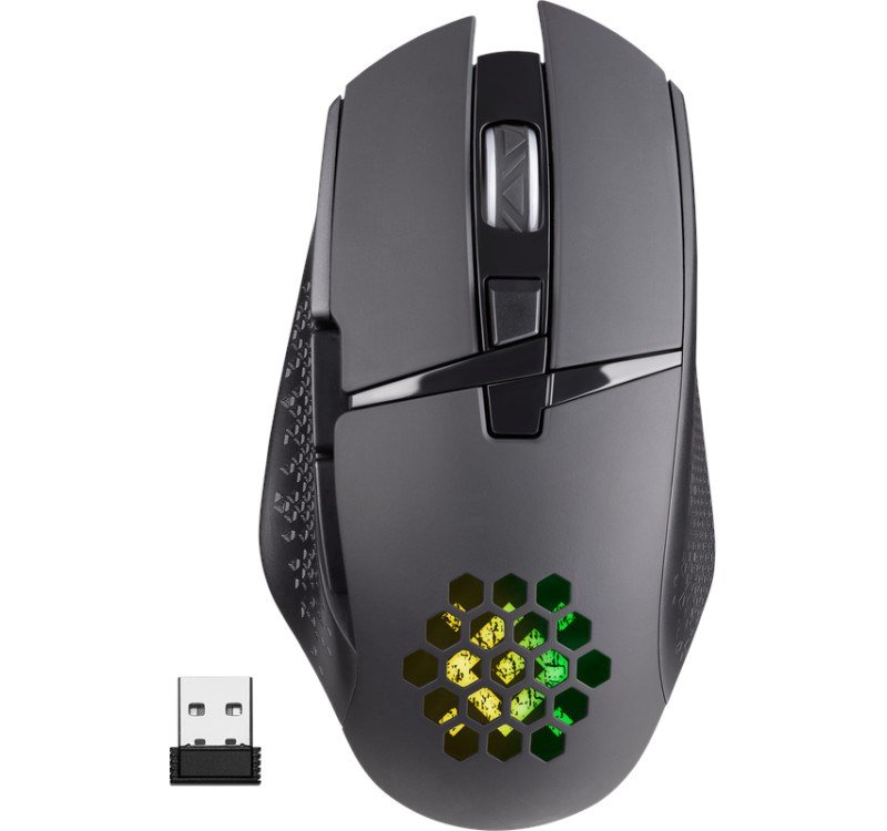 MOUSE DEFENDER GM-514 GLORY OPTIC RF RGB 3200dpi 7P BLACK #1