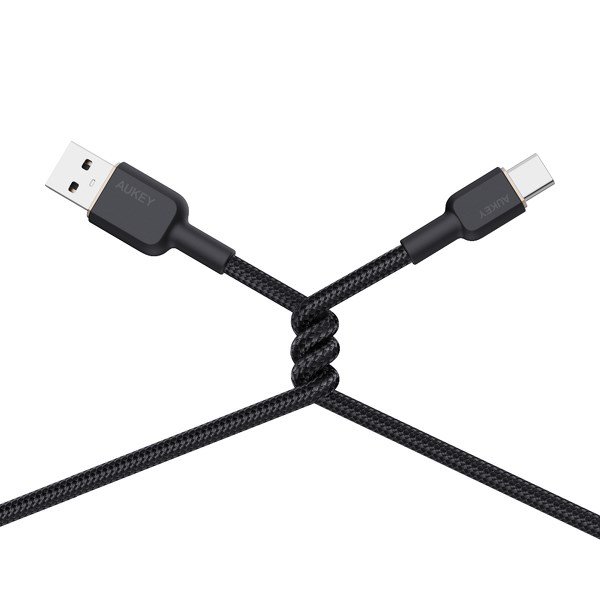 AUKEY CB-NAC2 USB-C Type-C Power Delivery PD 60W 3A 1.8m Nylon Sort #5