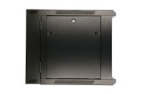Extralink 6U 600X600 AZH WALL-MOUNTED RACKMOUNT CABINET SWING TYPE BLACK Vgmonteret stativ Sort #9