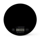 Esperanza EKS003K kkken- og ditvgt Sort Bordplade Rund Elektronisk kkkenvgt #1