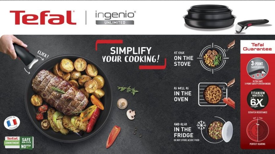 Tefal Ingenio L76391 grydes�t 4 stk #11
