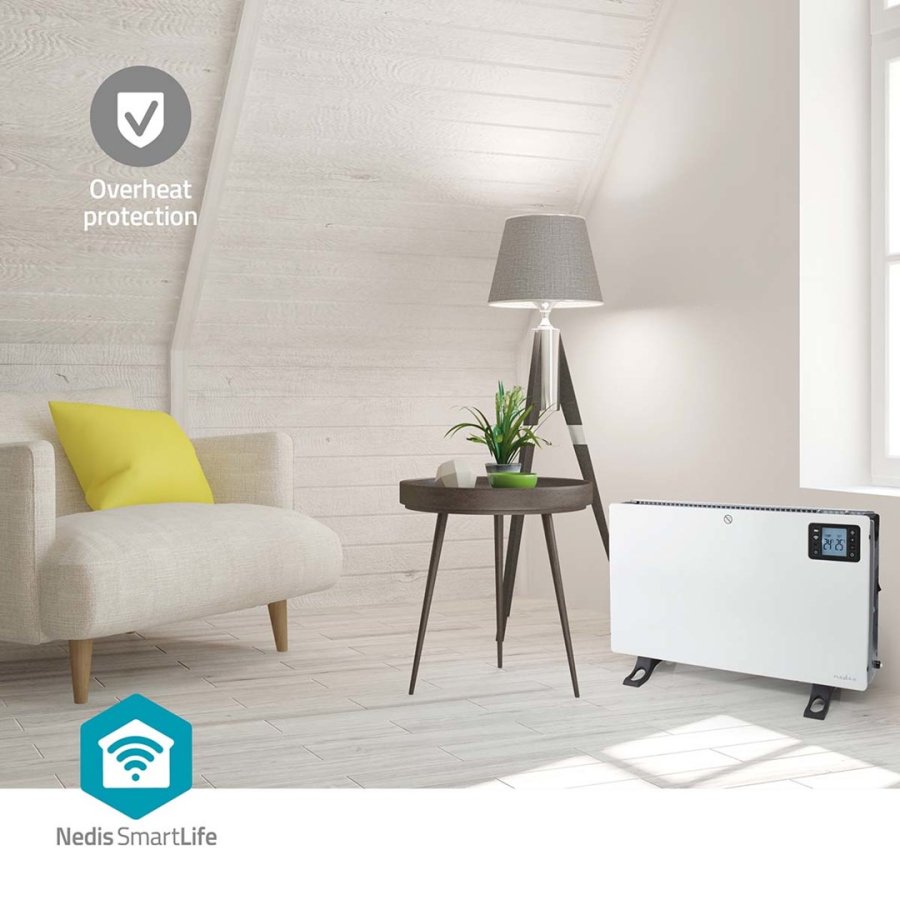 Nedis HTCO50WTW varmeapparat Indend�rs Hvid 2000 W Konvektor elektrisk rumvarmer #8