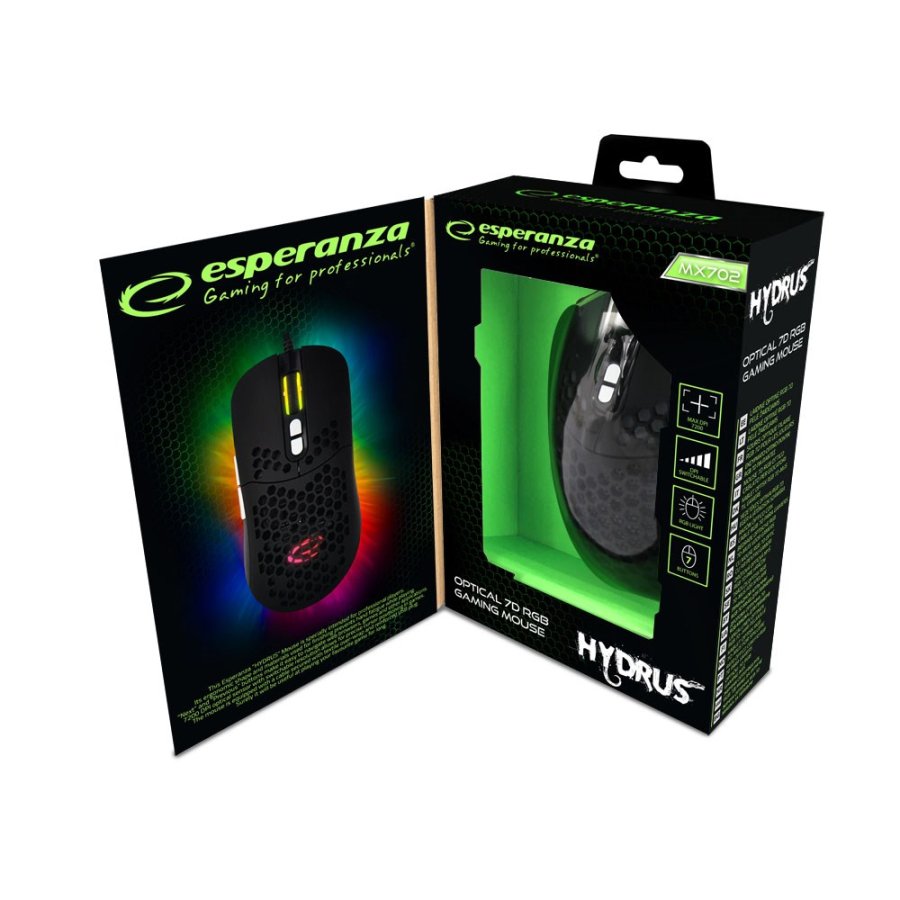 Esperanza EGM702 mus Hjre hnd USB Optisk 7200 dpi #9