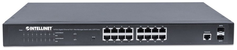 Intellinet 561198 netvrksswitch Administreret L2+ Gigabit Ethernet (10/100/1000) Strm over Ethernet (PoE) 1U Sort #3