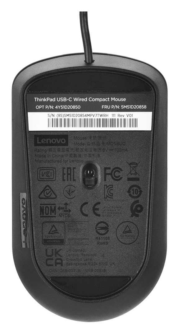 Lenovo 4Y51D20850 mus Ambidextrous USB Type-C Optisk 2400 dpi #4