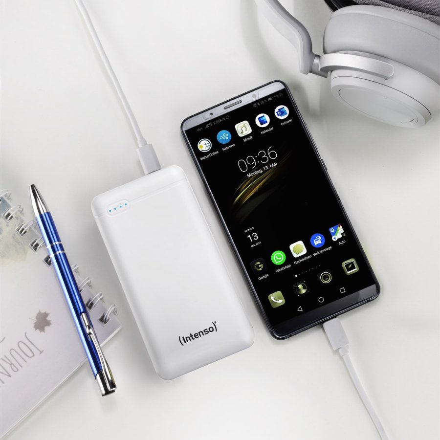 Intenso XS20000 Powerbank Zusatzakku LiPo 20000 mAh 7313552 Lithium polymer (LiPo) Hvid #22